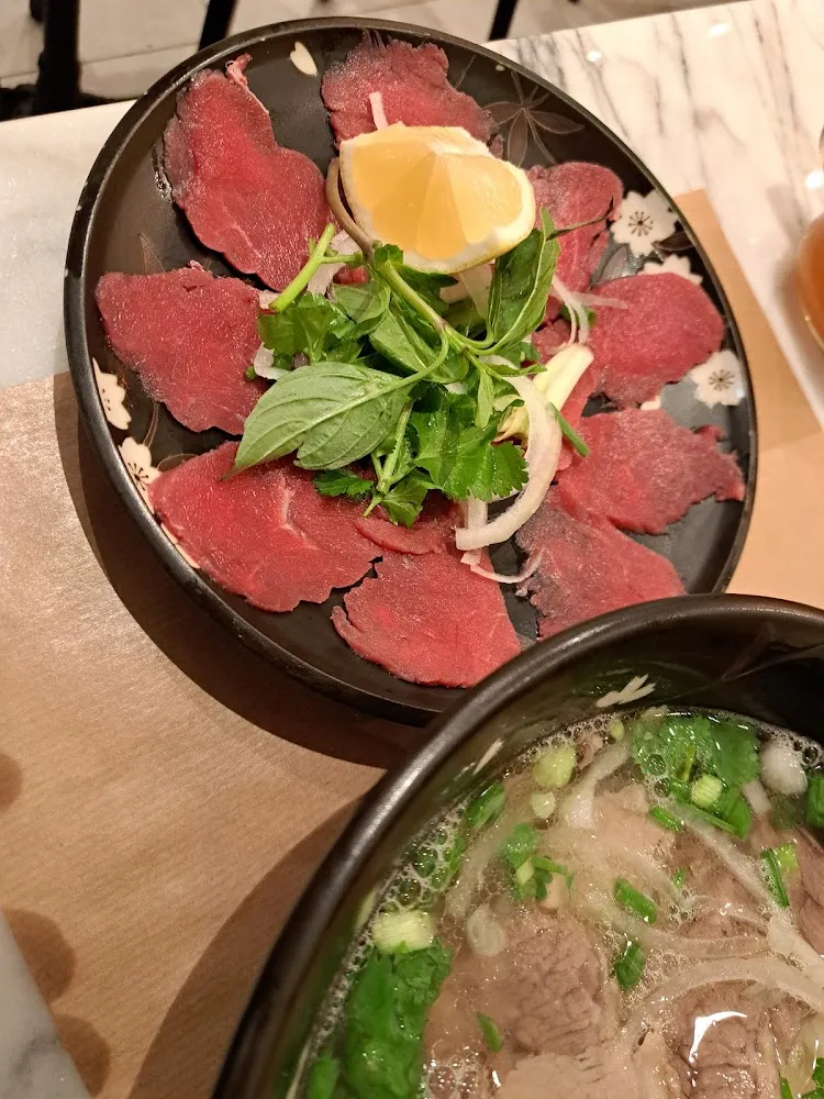 Soupe Pho Bœuf Cru Bœuf Cuit